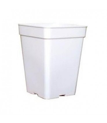 Maceta Cuadrada Blanca 15 x 15 x 18.5 cm. - 3.2 lt.  JBQ