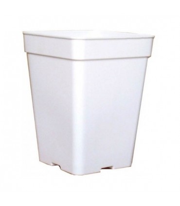 Maceta Cuadrada Blanca 20 x 20 x 26 cm. - 7 lt.  ITT