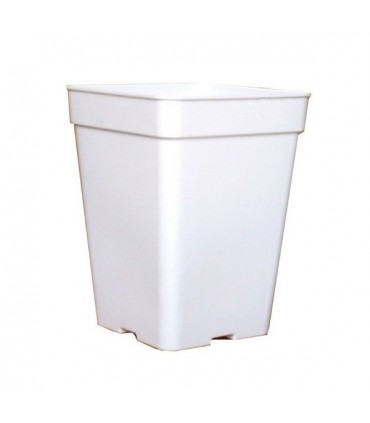 Maceta Cuadrada Blanca 20 x 20 x 27,5 cm. - 7 lt.  Cannapot