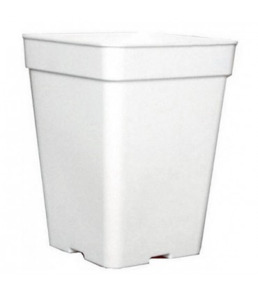 Maceta Cuadrada Blanca 27 x 27 x 40 cm. - 20 lt.  JBQ