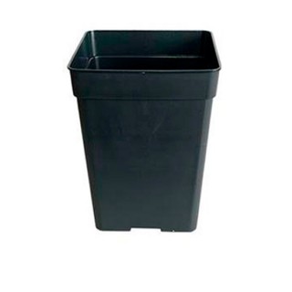 Maceta Cuadrada Negra 23 x 23 x 27.5 cm. - 11 lt.  Cannapot 