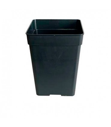 Maceta Cuadrada Negra 23 x 23 x 27.5 cm. - 11 lt.  Cannapot 