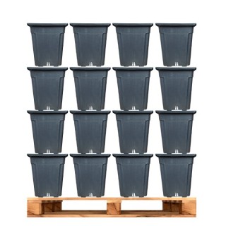 Palet de macetas Easy Garden Cuadradas Negras - 20 x 20 x 27.5 cm - 7L  (1.830 Unds)