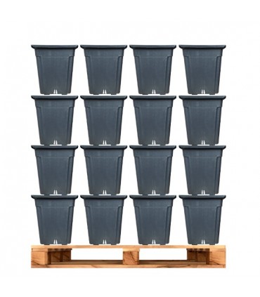 Palet de macetas Easy Garden Cuadradas Negras - 20 x 20 x 27.5 cm - 7L  (1.830 Unds)