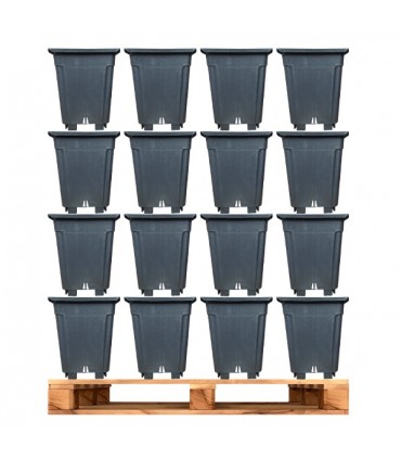 Palet de macetas Easy Garden Cuadradas Negras Sobrelevadas - 20 x 20 x 27.5 cm - 7L  (1.950 Unds)