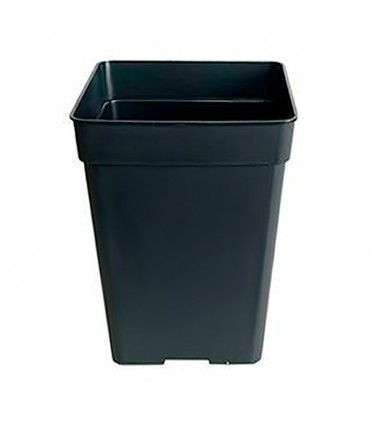 Maceta Cuadrada Negra 27 x 27 x 40 cm. - 20 lt.  JBQ