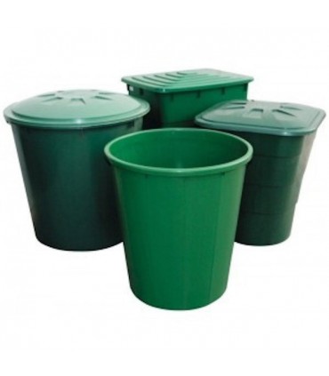 Depósito Cuadrado - Tapa 200 lt. 67 x 67 x 76 cm. Verde