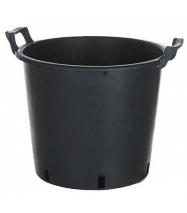 Maceta Redonda Negra Asas - 40 cm. - 36 lt.