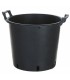 Maceta Redonda Negra Asas - 50 cm. - 50 lt.