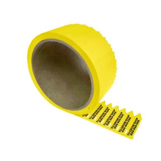 Etiqueta Pincho 17 x 80 mm.   Personalizada  Amarillo 100 u.