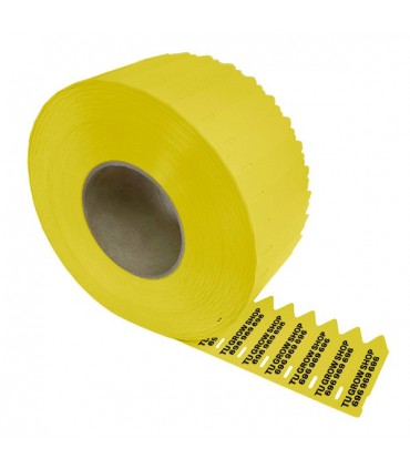 Etiqueta Pincho 17 x 80 mm. Personalizada Amarillo 3.000 u.