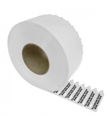 Etiqueta Pincho 17 x 80 mm. Personalizada Blanco 3.000 u.